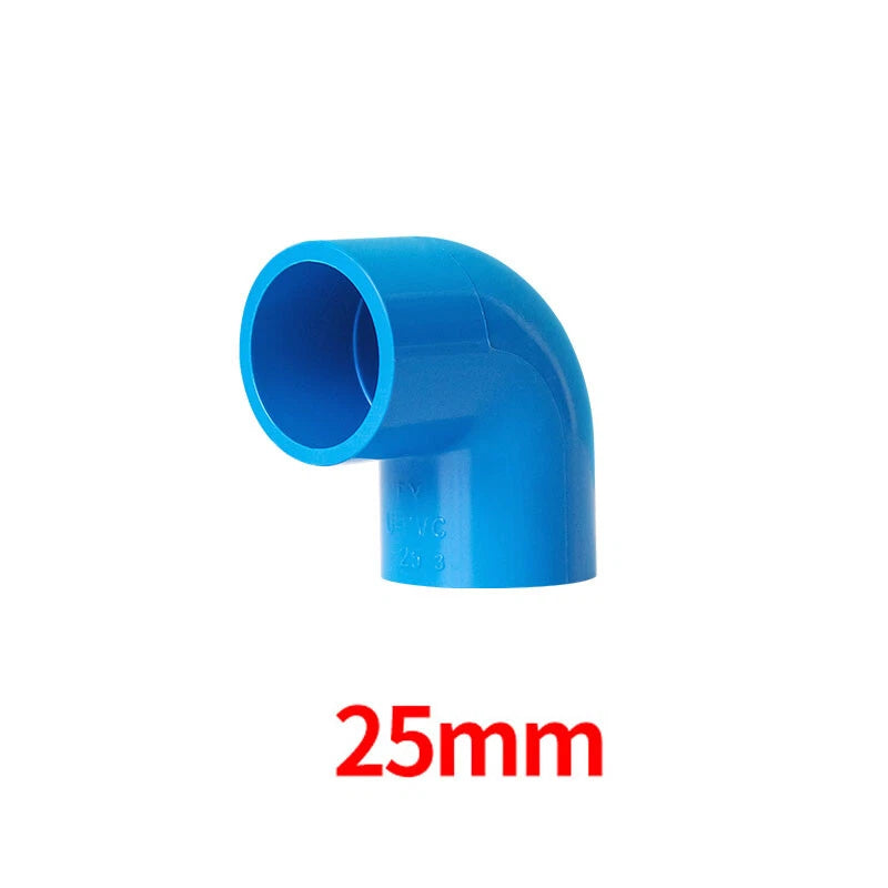 90° PVC Blau Winkel Klebe Fittings Rohr Muffe Rohrverbinder Innerer Dur:20~160mm