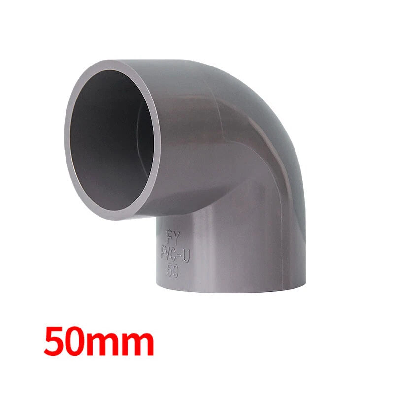 90° PVC Grau Winkel Klebe Fittings Rohr Muffe Rohrverbinder Inner Dur:20mm~200mm