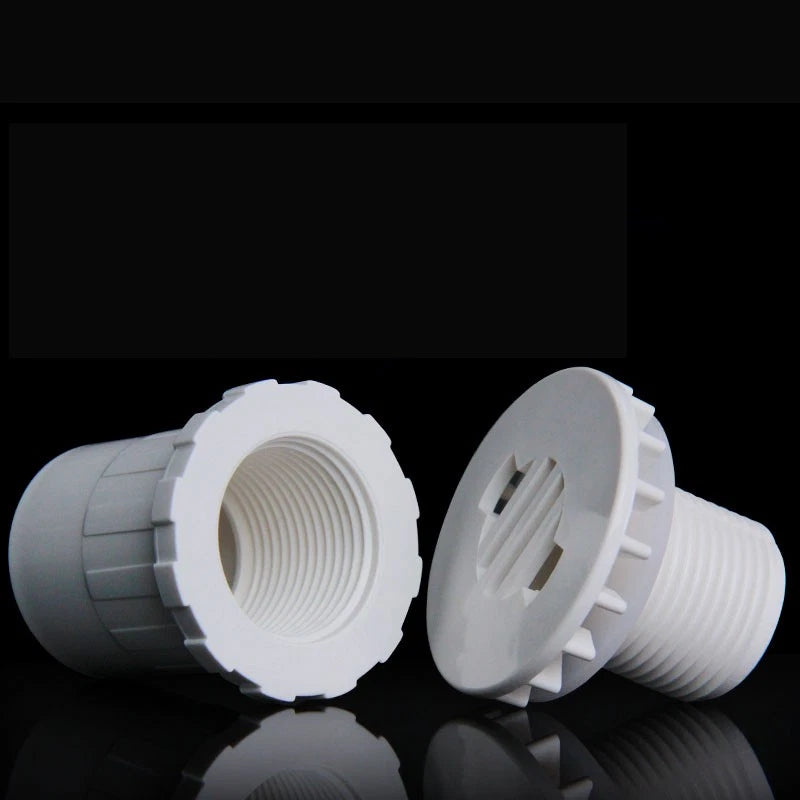 PVC Klebefitting Aquarium Fish Tank Wasser Rohr Fittings Stecker 3 Farbe 20~50mm