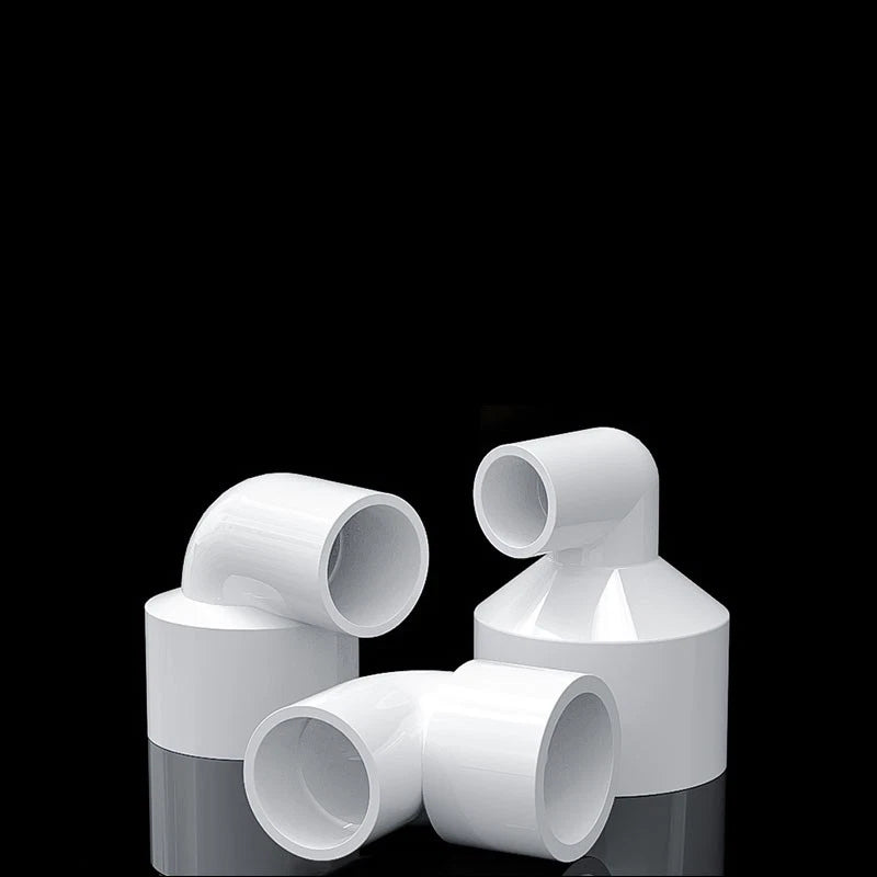 PVC 90° Ellbogen Weiß Reduzierstück Rohr Fittings Klebe Rohrverbinder 20mm~110mm