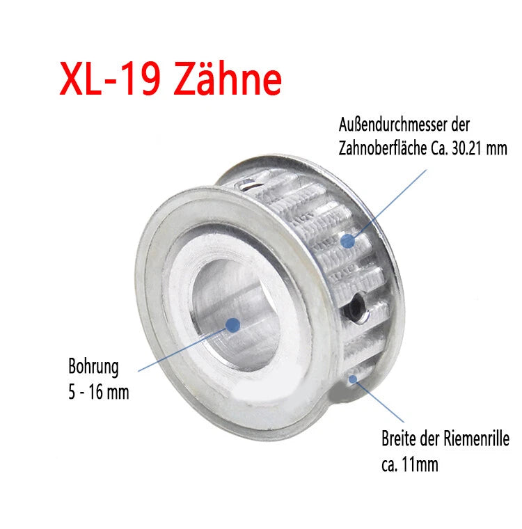 XL 10-40 Zähne Riemenscheibe 10T-40T Zahnrad Pulley für Zahnriemen 10mm Breite