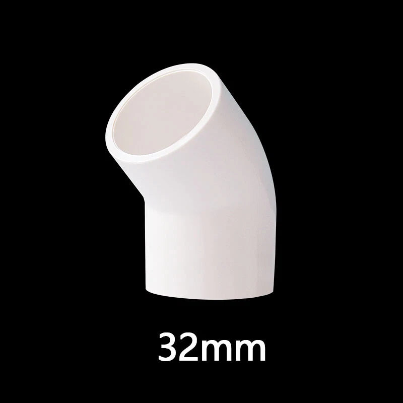 PVC 45° Ellbogen Winkel Klebe Fittings Rohr Muffe Rohrverbinder Weiß 20mm~200mm