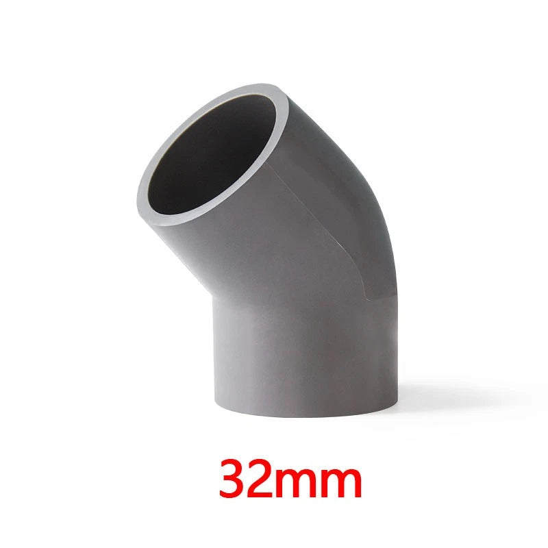 PVC 45° Ellbogen Winkel Klebe Fittings Rohr Grau Muffe Rohrverbinder 20mm~200mm