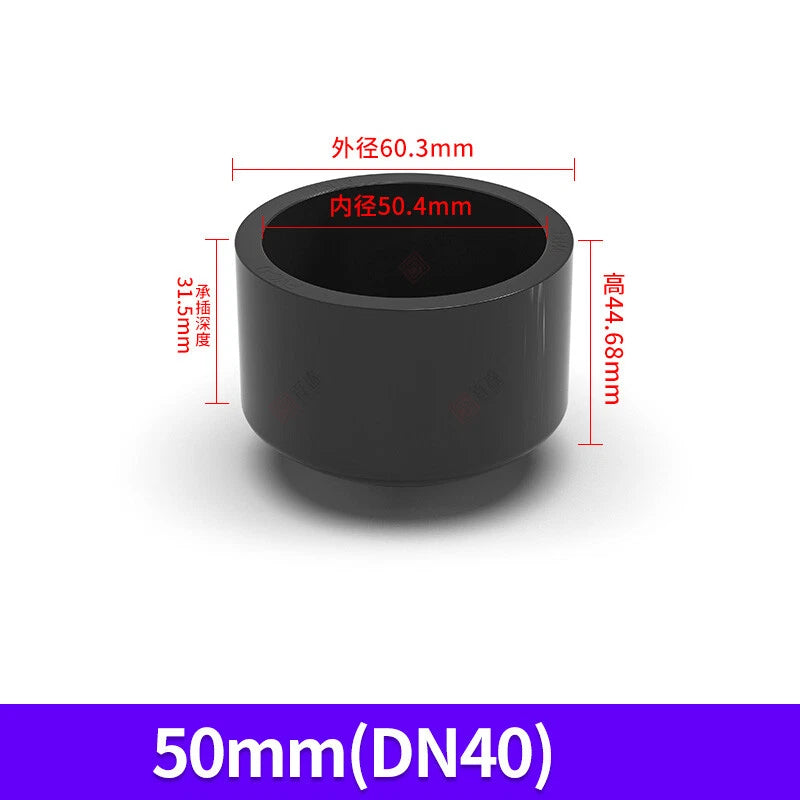 20mm-160mm PVC UPVC Rohr-Fittings Endkappe Endstecker Deckel Stopfen Dunkelgrau