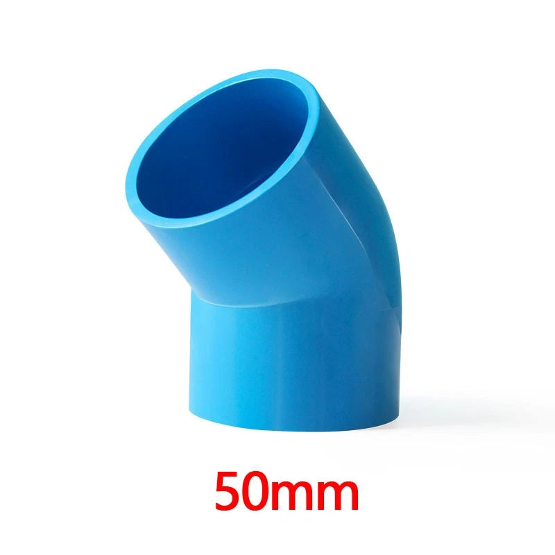 PVC 45° Ellbogen Winkel Klebe Blau Fittings Rohr Muffe Rohrverbinder 20mm~160mm