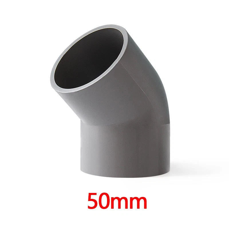 PVC 45° Ellbogen Winkel Klebe Fittings Rohr Grau Muffe Rohrverbinder 20mm~200mm