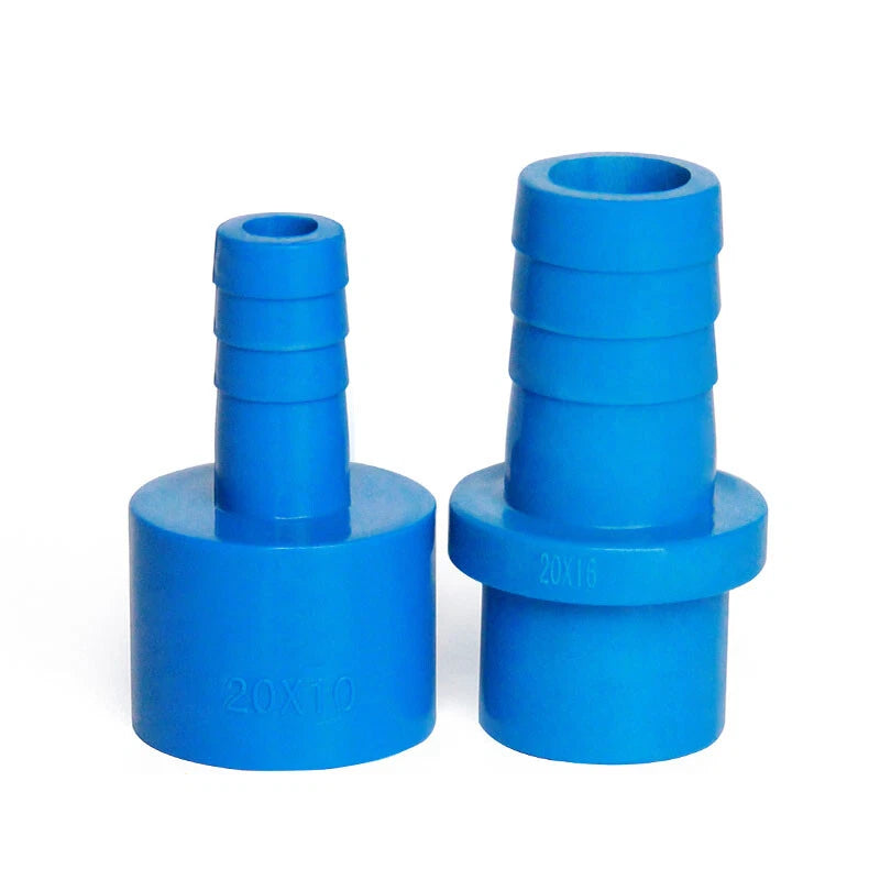 5-63mm Schlauchtülle PVC Klebefittings Druck Wasser Rohr Fittings Weiß Blau Grau