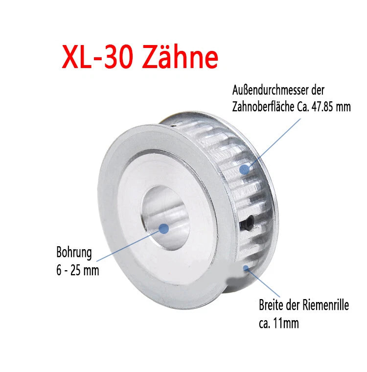 XL 10-40 Zähne Riemenscheibe 10T-40T Zahnrad Pulley für Zahnriemen 10mm Breite