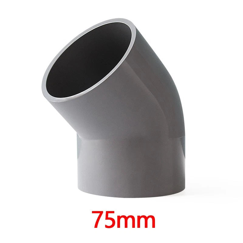 PVC 45° Ellbogen Winkel Klebe Fittings Rohr Grau Muffe Rohrverbinder 20mm~200mm