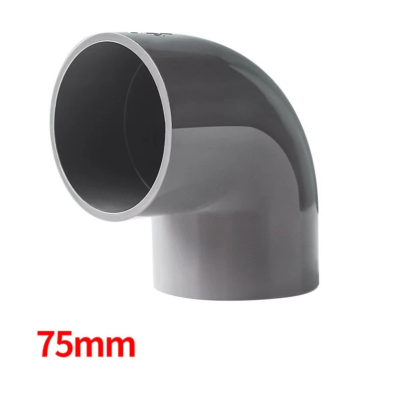 90° PVC Grau Winkel Klebe Fittings Rohr Muffe Rohrverbinder Inner Dur:20mm~200mm