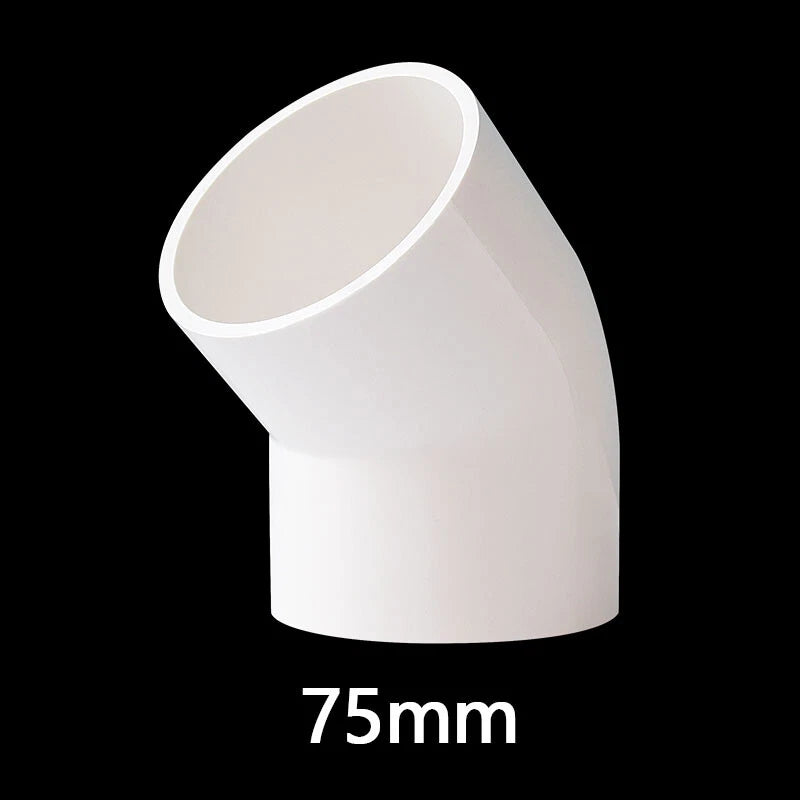 PVC 45° Ellbogen Winkel Klebe Fittings Rohr Muffe Rohrverbinder Weiß 20mm~200mm