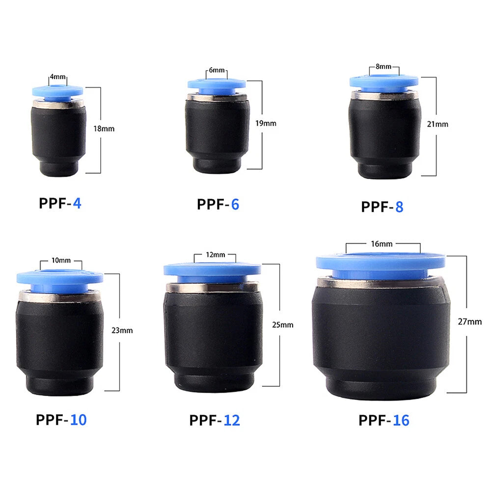 Push-to-Connect Pneumatic Fittings — Air & Water Tube Quick Release Connectors