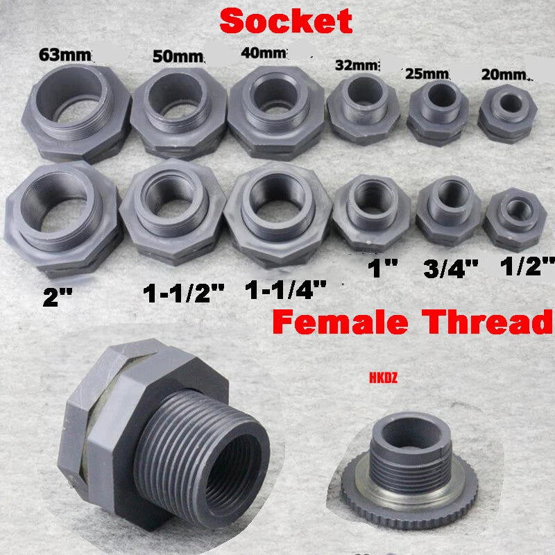 PVC Gewinde Fittings Tankdurchführung Wassertankanschluss Behälteranschluß Pool