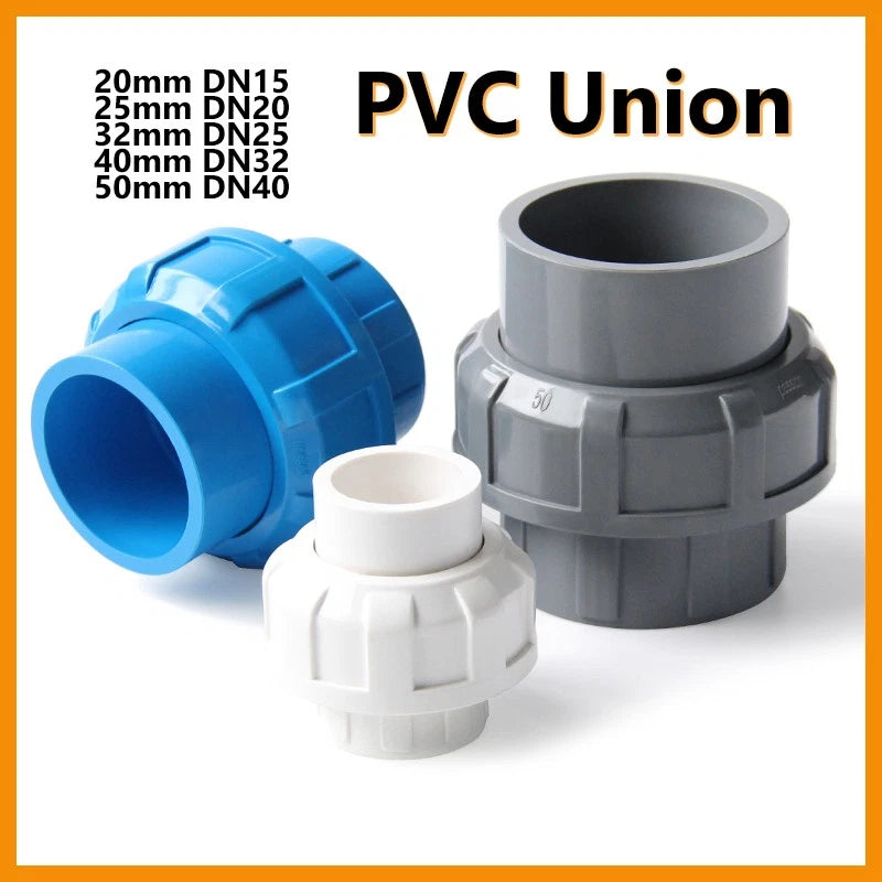 PVC Gerade Verschraubung Rohrverbinder Klebemuffe Fittings DN15-DN40 20-50mm