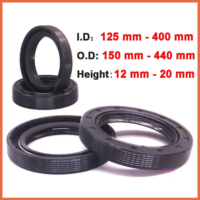 TC Oil Seal NBR Rotary Shaft Lip Seal — 125mm to 400mm ID, Multiple Sizes