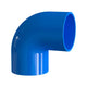 90° PVC Blau Winkel Klebe Fittings Rohr Muffe Rohrverbinder Innerer Dur:20~160mm