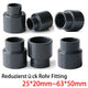 Ø20mm~63mm PVC Reduzierstück Rohr Fitting Klebefittings Lang Konisch Dunkelgrau