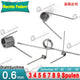 Schenkelfeder-Torsionsfeder-D 0,6mm Øa 4mm-7mm L 30mm Rechte Dreh Federv