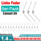 d 1,4mm Schenkelfedern/Torsionsfedern/Drehfeder/Spannfeder Edelstahl linke Feder