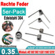 Schenkelfeder d 0,35mm Torsionsfeder Edelstahl Drehfeder Spannfeder Rechte Feder