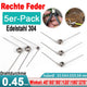 5X Drehfeder-Schenkelfeder d 0,45mm Øa 3mm-6mm Edelstahl Torsions Rechte Feder