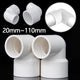 PVC 90° Ellbogen Weiß Reduzierstück Rohr Fittings Klebe Rohrverbinder 20mm~110mm