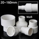 PVC Weiß Reduzierstück Muffe Rohr Fittings Verbinder Klebefittings 20mm~160mm