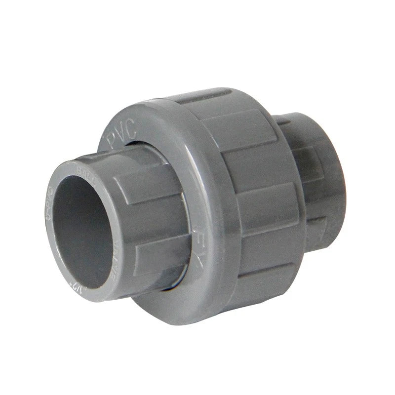PVC Klebe Fittings Verschraubung Verbinder Muffe PN 10 Bar Innen-Ø 20-110mm Grau