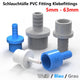 5-63mm Schlauchtülle PVC Klebefittings Druck Wasser Rohr Fittings Weiß Blau Grau