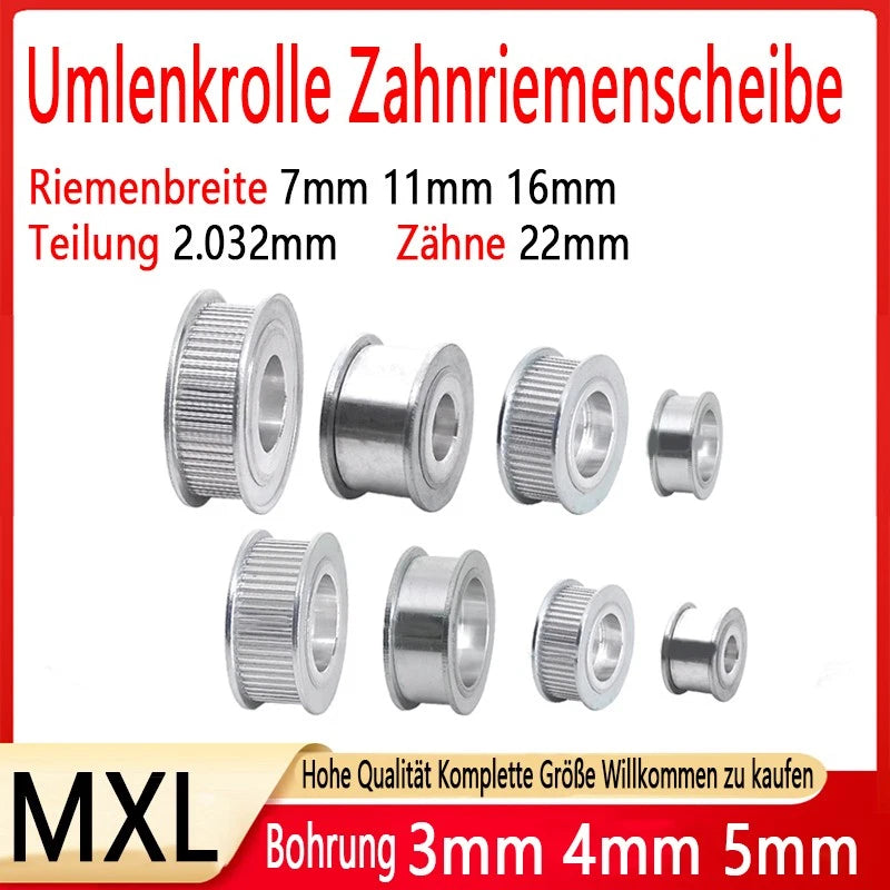 MXL Zahnrad Antrieb Riemenscheibe Zahnriemenrad CNC 3D Drucker Kugellager Pulley