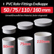 Ø 50 | 75 | 110 | 160mm PVC Rohr-Fittings Endkappe Deckel Abflussrohr Kappe Weiß