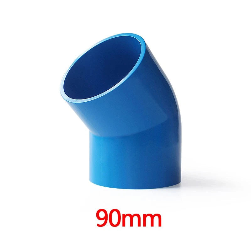 PVC 45° Ellbogen Winkel Klebe Blau Fittings Rohr Muffe Rohrverbinder 20mm~160mm