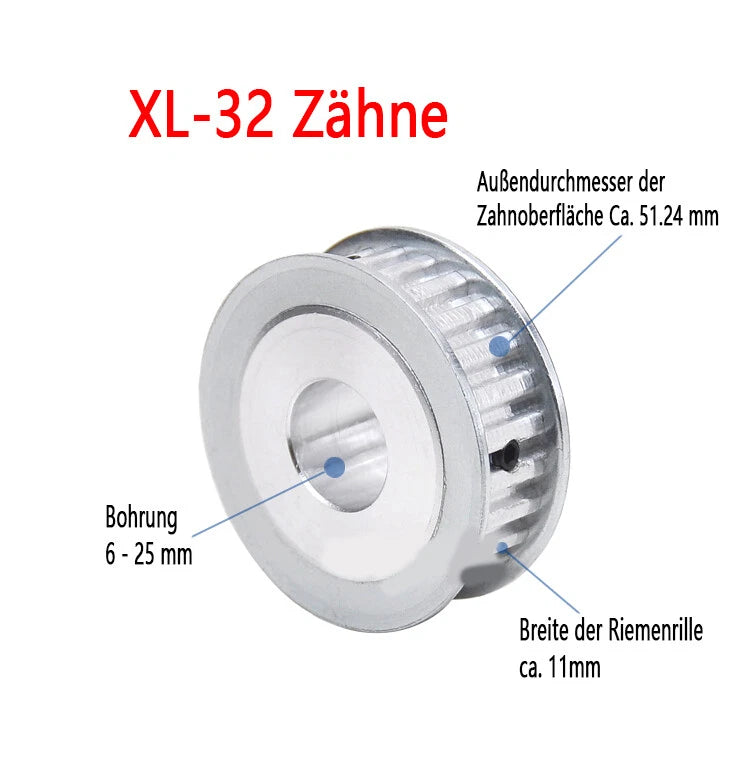 XL 10-40 Zähne Riemenscheibe 10T-40T Zahnrad Pulley für Zahnriemen 10mm Breite