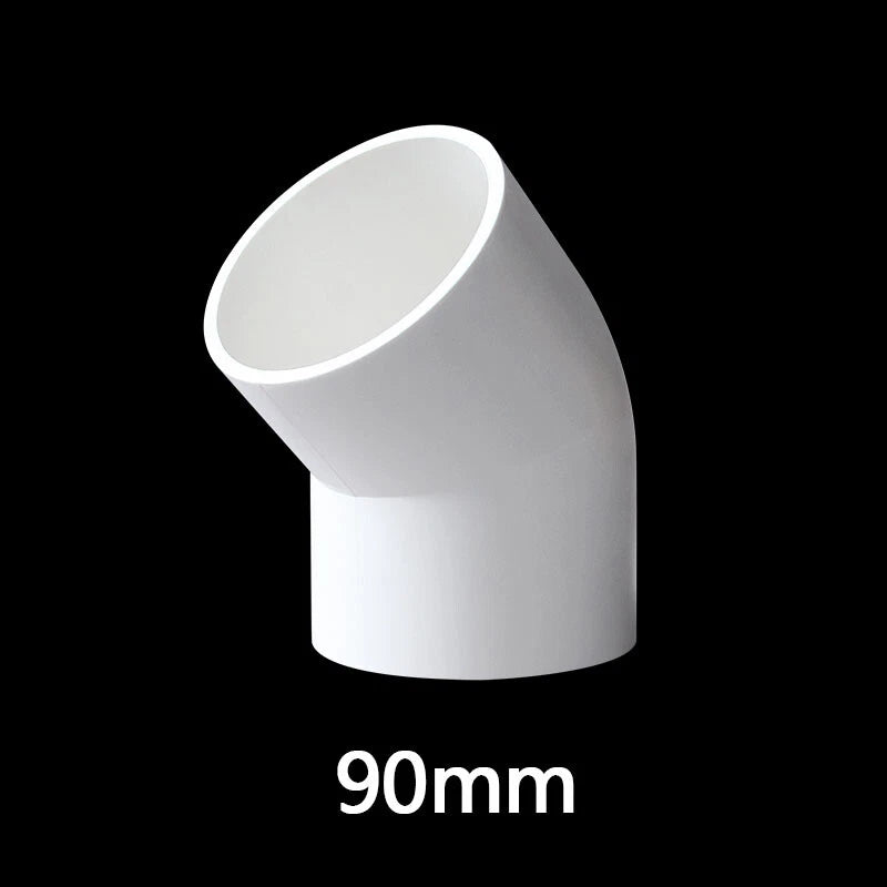 PVC 45° Ellbogen Winkel Klebe Fittings Rohr Muffe Rohrverbinder Weiß 20mm~200mm