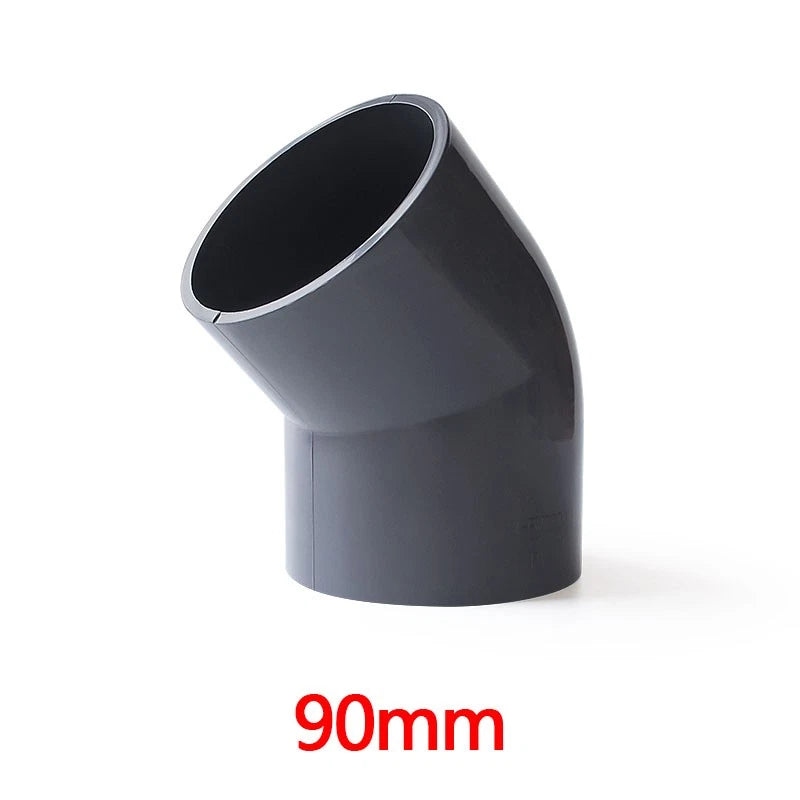 PVC 45° Ellbogen Winkel Klebe Fittings Rohr Grau Muffe Rohrverbinder 20mm~200mm