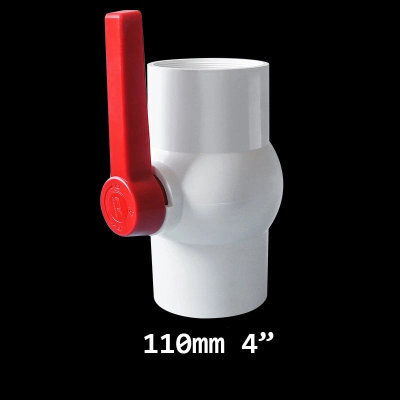 Weiß PVC Kugelhahn Kugel Ventil Innengewinde Muffen Fittings Pond 20-160mm