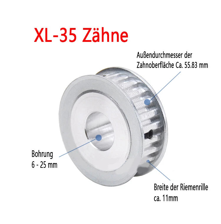 XL 10-40 Zähne Riemenscheibe 10T-40T Zahnrad Pulley für Zahnriemen 10mm Breite