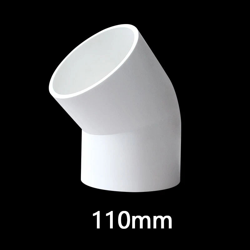 PVC 45° Ellbogen Winkel Klebe Fittings Rohr Muffe Rohrverbinder Weiß 20mm~200mm