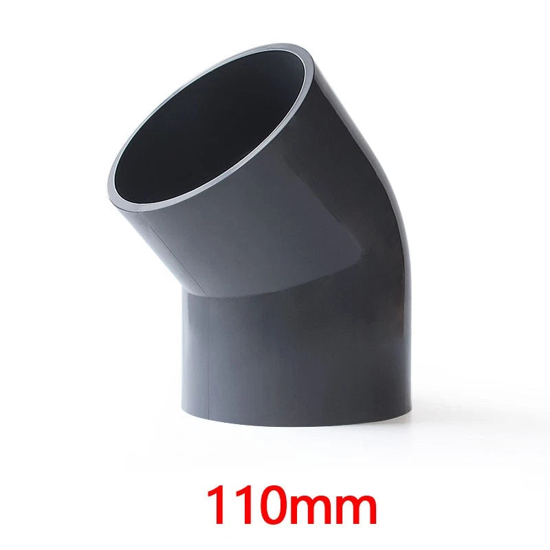 PVC 45° Ellbogen Winkel Klebe Fittings Rohr Grau Muffe Rohrverbinder 20mm~200mm