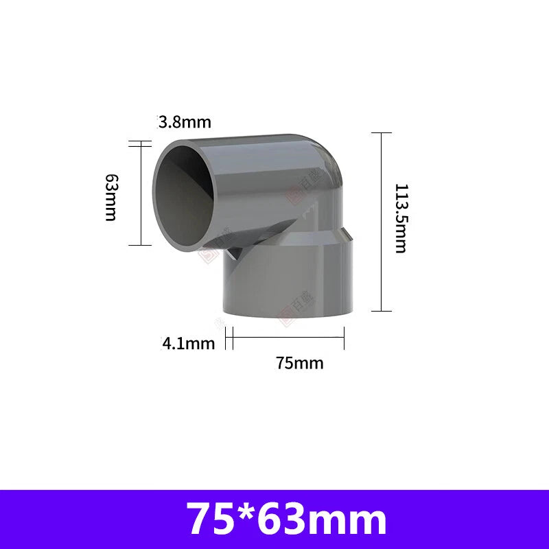 PVC 90° Winkel Reduzierstück Rohrverbinder Reduzierstück Muffe Fittings 20-110mm