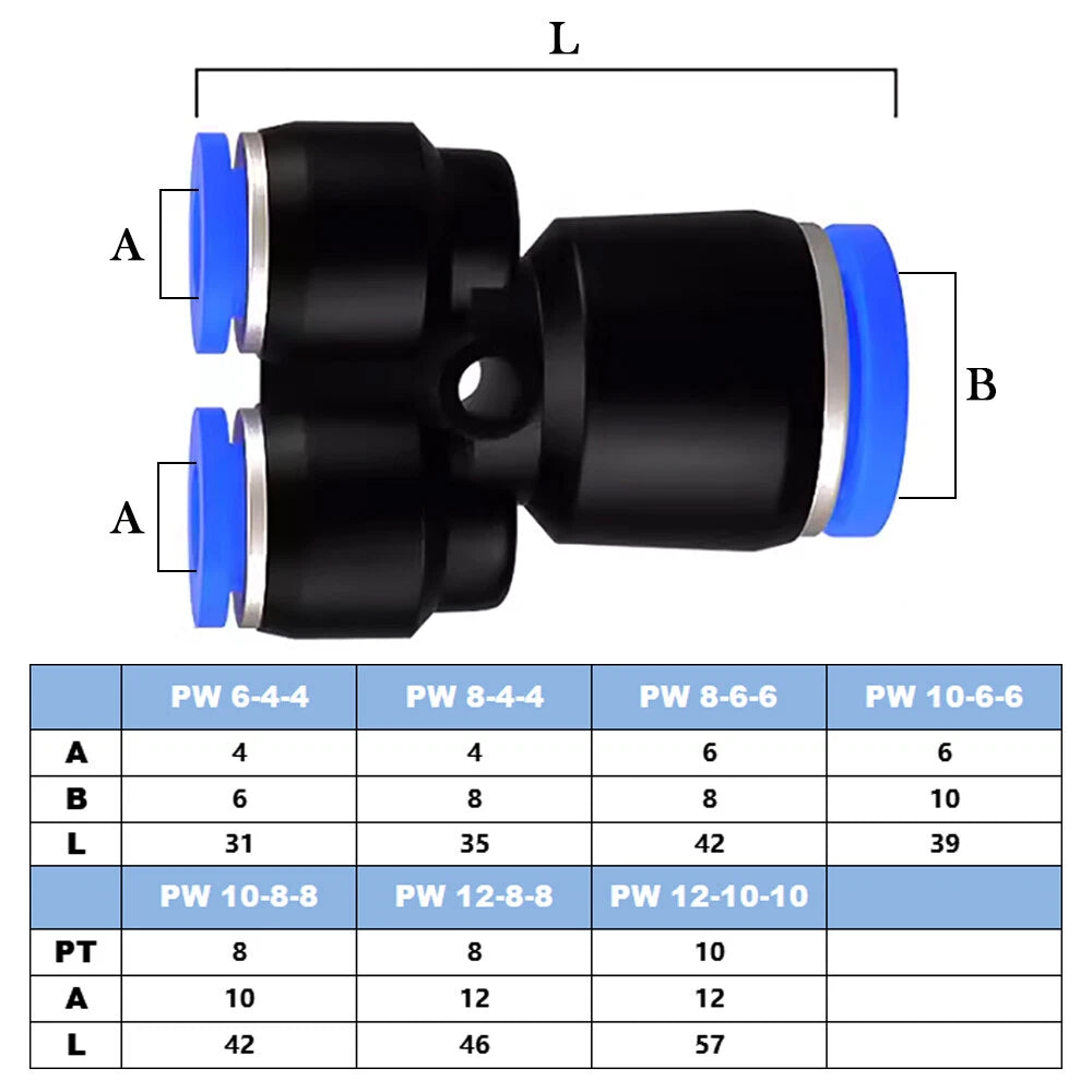 Push-to-Connect Pneumatic Fittings — Air & Water Tube Quick Release Connectors