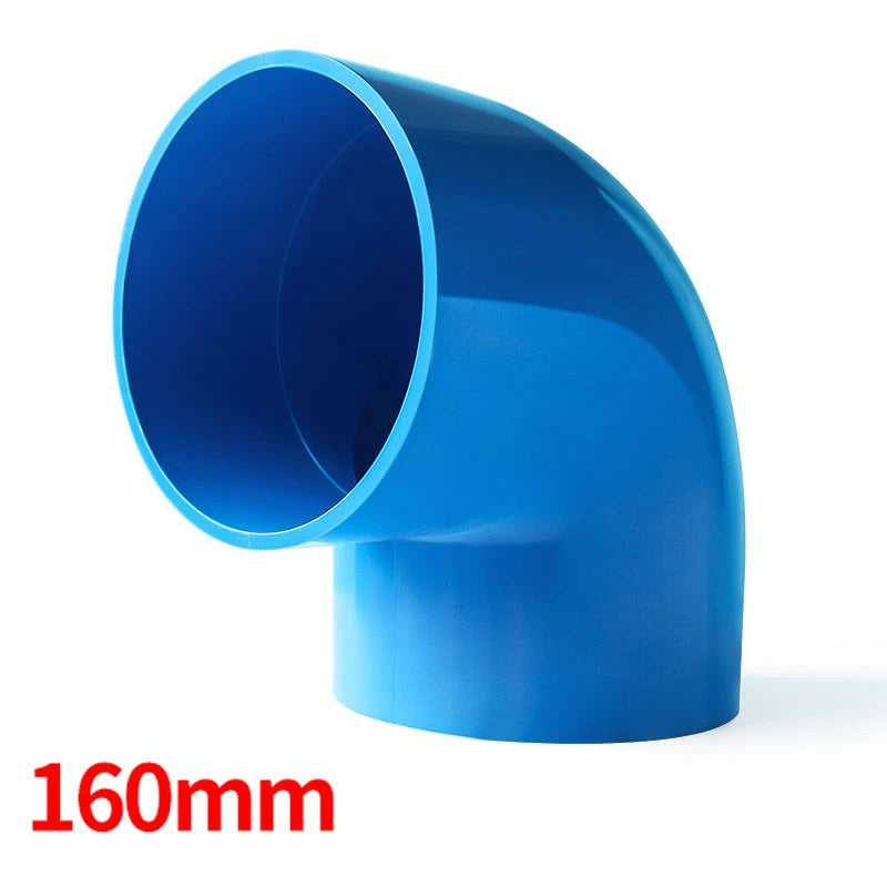 90° PVC Blau Winkel Klebe Fittings Rohr Muffe Rohrverbinder Innerer Dur:20~160mm