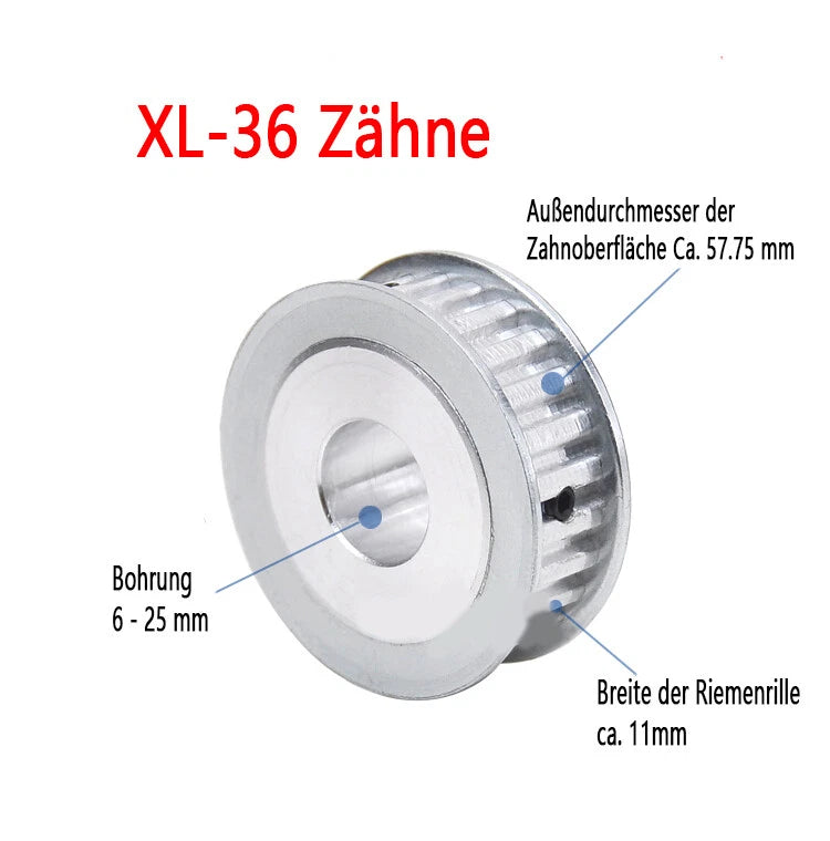 XL 10-40 Zähne Riemenscheibe 10T-40T Zahnrad Pulley für Zahnriemen 10mm Breite