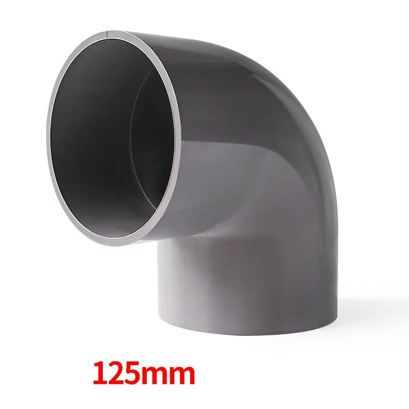 90° PVC Grau Winkel Klebe Fittings Rohr Muffe Rohrverbinder Inner Dur:20mm~200mm