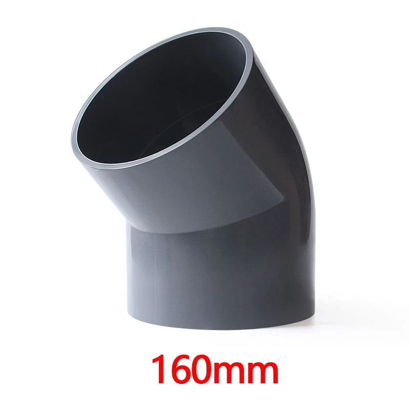 PVC 45° Ellbogen Winkel Klebe Fittings Rohr Grau Muffe Rohrverbinder 20mm~200mm