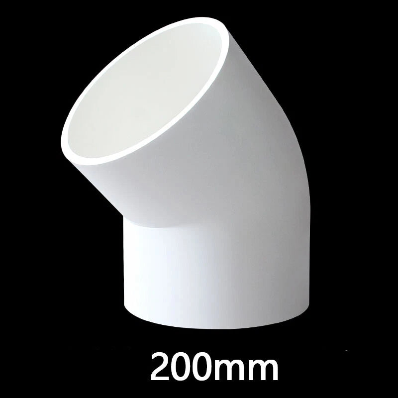 PVC 45° Ellbogen Winkel Klebe Fittings Rohr Muffe Rohrverbinder Weiß 20mm~200mm