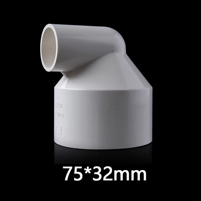 PVC 90° Ellbogen Weiß Reduzierstück Rohr Fittings Klebe Rohrverbinder 20mm~110mm