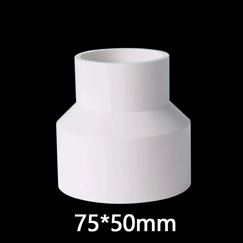 PVC Weiß Reduzierstück Muffe Rohr Fittings Verbinder Klebefittings 20mm~160mm
