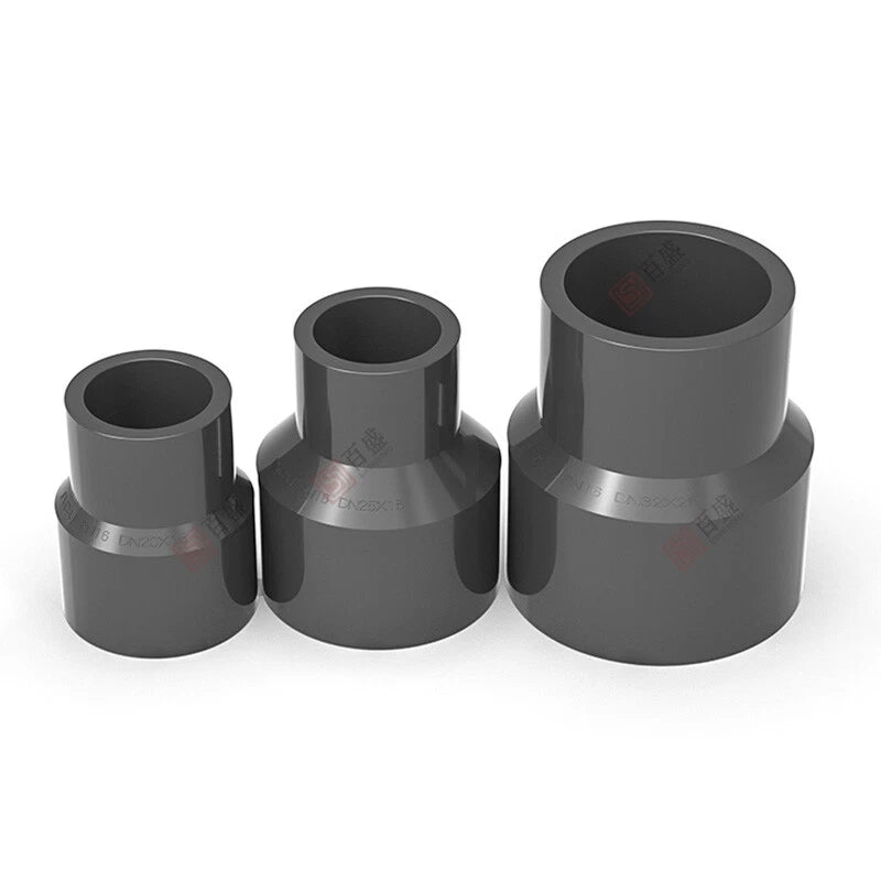 PVC Reduzierstück Muffe Rohr Fitting Klebefittings Lang Konisch I.D 20mm-140mm