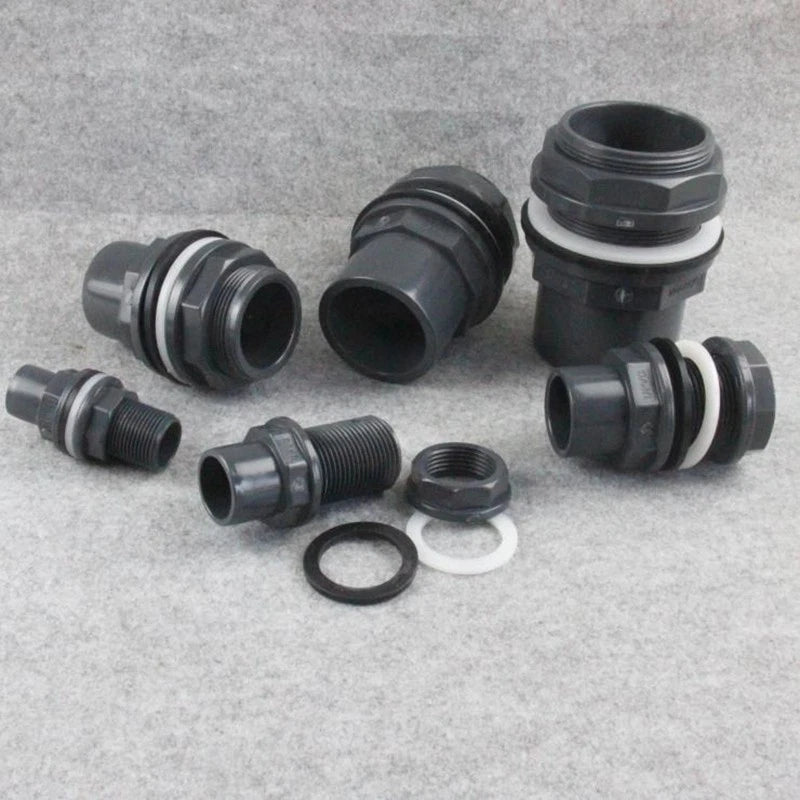 UPVC Fitting Klebefittings Durchführung Rohrverbinder Muffe 20mm-75mm Aquarium